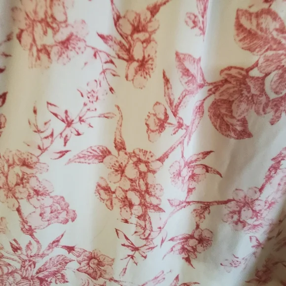 Lauren Ralph Lauren Med Long Sleeve Blouse Pink White Floral Romantic - Picture 8 of 12